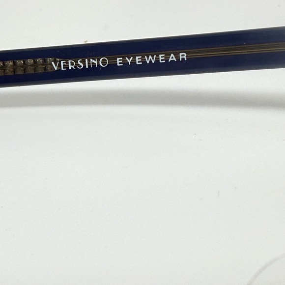 Versino Eyewear N864 Blue Oval‎ Sunglasses Purple Gradient Lens 49-18-140 21616